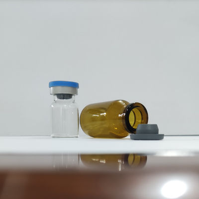 Transparente bernsteinfarbene Röhrenglasfläschchen, 20 ml medizinische Glasflasche