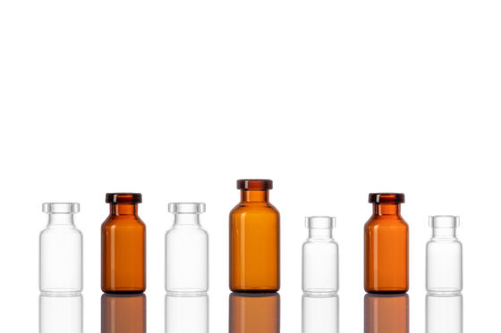 USP Typ I 7 ml Borosilikat-Glasflasche individuell mit Gummiverschluss