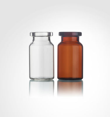 15R Durchsichtiges, neutrale Borosilikatglasflasche Typ I 24*60MM mit Gummiverschluss